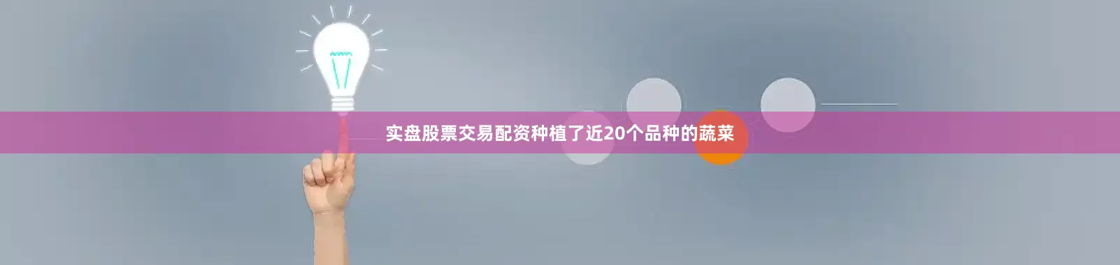 实盘股票交易配资种植了近20个品种的蔬菜